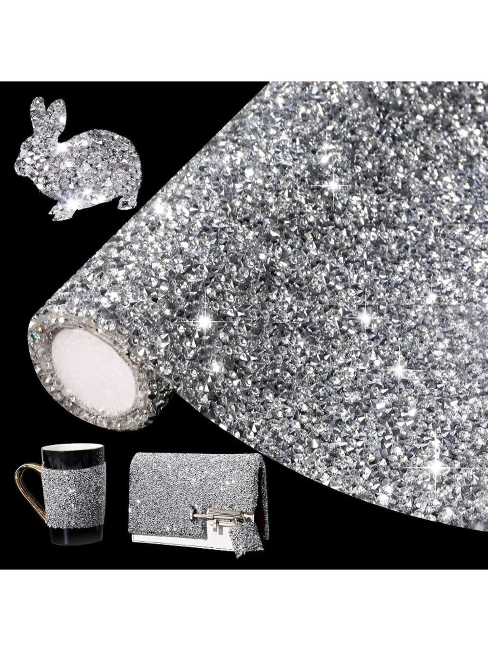 New Bling Rhinestone Sticker DIY Home Decor Stickers Self-Adhesive Crystal Sheet